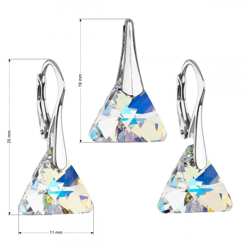 Sada šperkov s kryštálmi Swarovski náušnice a prívesok
