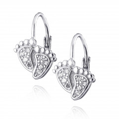 Strieborné dievčenské náušnice stopy