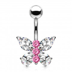 Piercing do pupku - motýlik