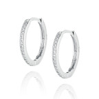 Strieborné náušnice krúžky so zirkónmi