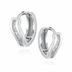 Strieborné náušnice krúžky so zirkónmi