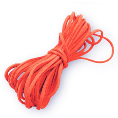 Semišová šnúrka koralová - 2,5 mm, dĺžka 100 cm