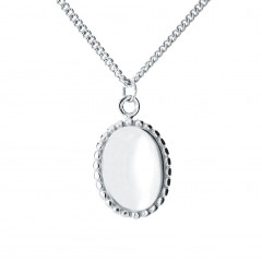 Strieborný náhrdelník oválik