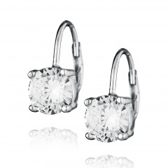 Strieborné náušnice so zirkónom 7mm