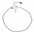 Dámsky strieborný náramok s krížikom