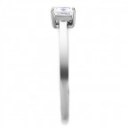 Oceľový prsteň so štvorcovým zirkónom