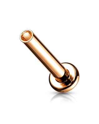 Pozlátená náhradná labreta vnútorný závit 1,6 x 8 mm