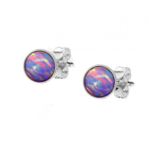 Strieborné opálové náušnice