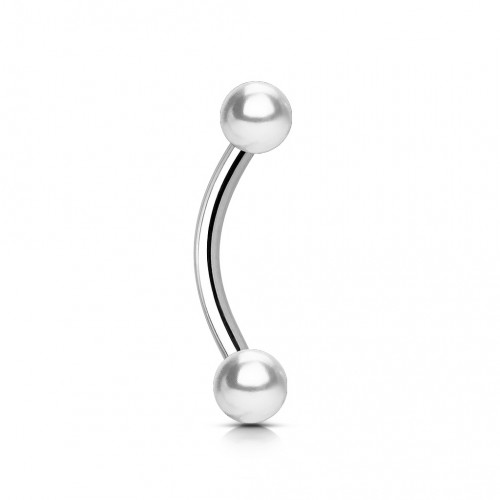 Piercing do obočia - perličky, tyčka 1,2 x 10 mm