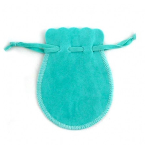 Semišové darčekové vrecko tyrkysové, 9 x 12 cm