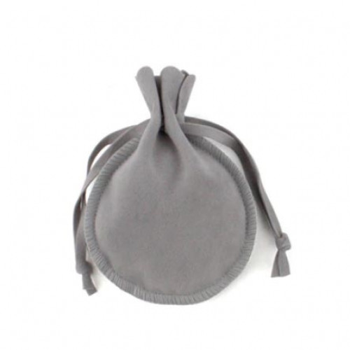 Semišové darčekové vrecko šedé, 9 x 12 cm
