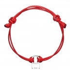 Náramok proti uhranutiu strieborný červený