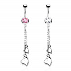 Piercing do pupku - srdiečka