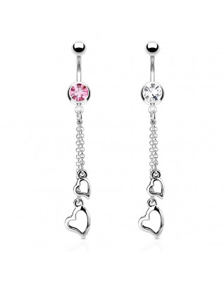 Piercing do pupku - srdiečka
