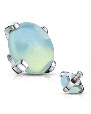 Náhradný kamienok opál k labrete, priemer 4 mm