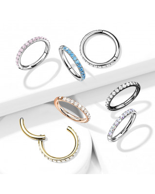 Piercing segment kruh s tyrkysovými kamienkami