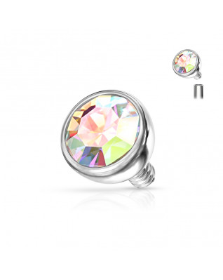 Náhradná gulička s kamienkom k labrete, priemer 3 mm