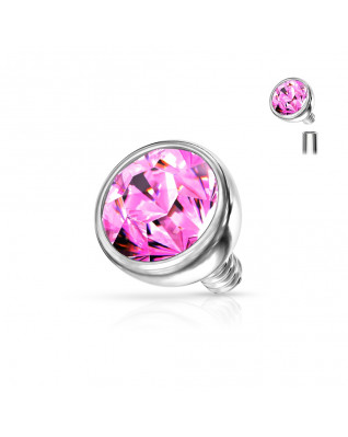 Náhradná gulička s kamienkom k labrete, priemer 3 mm