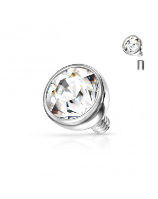 Náhradná gulička s kamienkom k labrete, priemer 2 mm