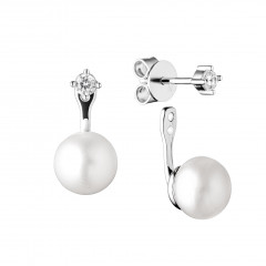 Perlové náušnice – biele prírodné perly