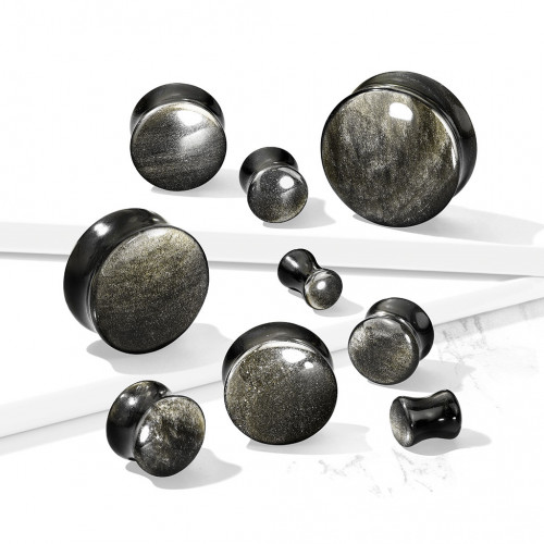 Plug do ucha - zlatý obsidián