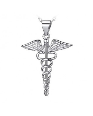 Strieborný prívesok - Aeskulapova palica