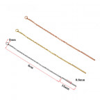 Pozlátená oceľová retiazka na výrobu náušnice - 1 kus