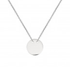 Oceľový náhrdelník s guľatou doštičkou