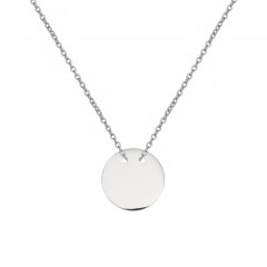 Oceľový náhrdelník s guľatou doštičkou