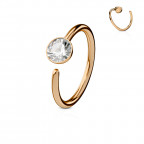 Pozlátený piercing do nosa/ucha kruh