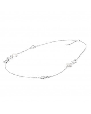 Strieborný náhrdelník s riečnymi perlami