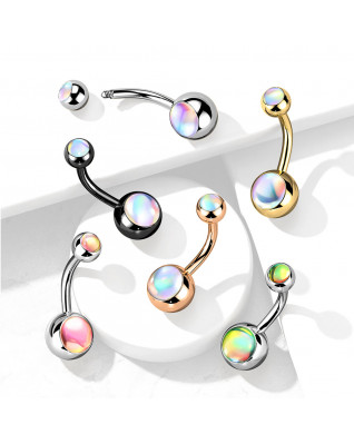Pozlátený piercing do pupku - banánik