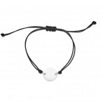 Čierny textilný náramok s kolieskom