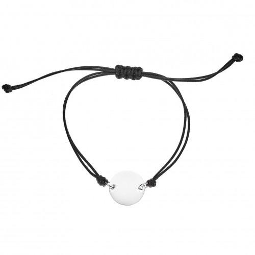 Čierny textilný náramok s kolieskom