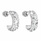 Strieborné náušnice kruhy s kryštálmi Crystals from Swarovski® Crystal