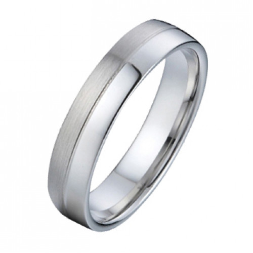 NSS3017 Dámsky snubný oceľový prsteň šírka 4 mm