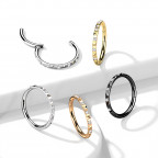 Segment kruh so zirkónmi - helix / cartilage / tragus piercing 1,2 x 10 mm