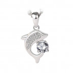 Strieborný prívesok - delfín