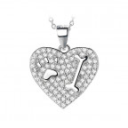 Strieborný prívesok - srdce s tlapičkou