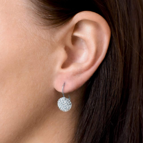 Strieborný set náušníc a prívesku s kryštálmi Crystals from Swarovski® Crystal