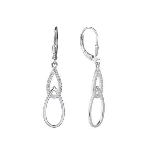 Strieborné visácie náušnice