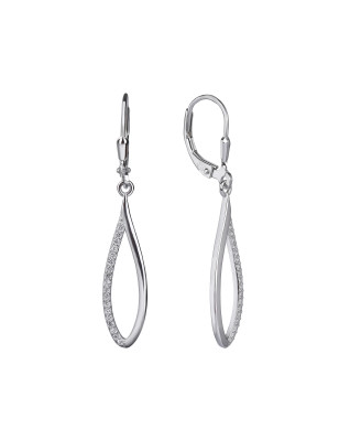 Strieborné visiace náušnice