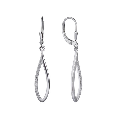 Strieborné visiace náušnice