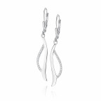 Visiace náušnice so zirkónmi