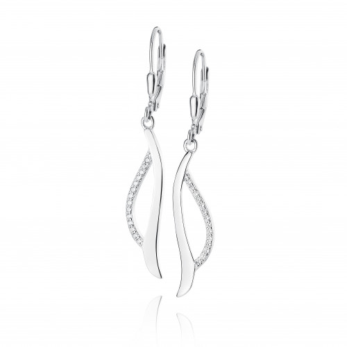 Visiace náušnice so zirkónmi