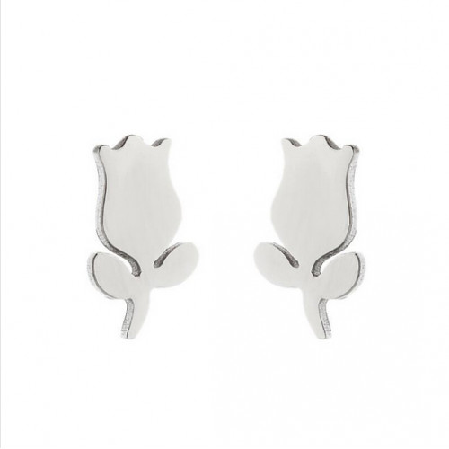 Oceľové náušnice TULIPÁNY