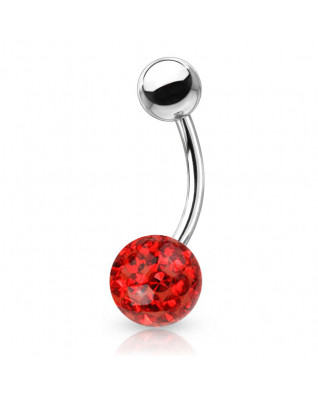 Piercing do pupku s kamienkami Crystals From Swarovski® gulička 8mm