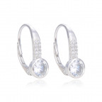 Strieborné náušnice na klapku