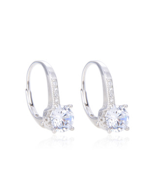 Strieborné náušnice na klapku