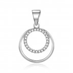 Strieborný prívesok s krúžkami